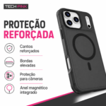 Capa Magnética Reforçada para iPhone 17 Pro Max – Preta - Imagem 5