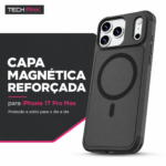 Capa Magnética Reforçada para iPhone 17 Pro Max – Preta - Imagem 6